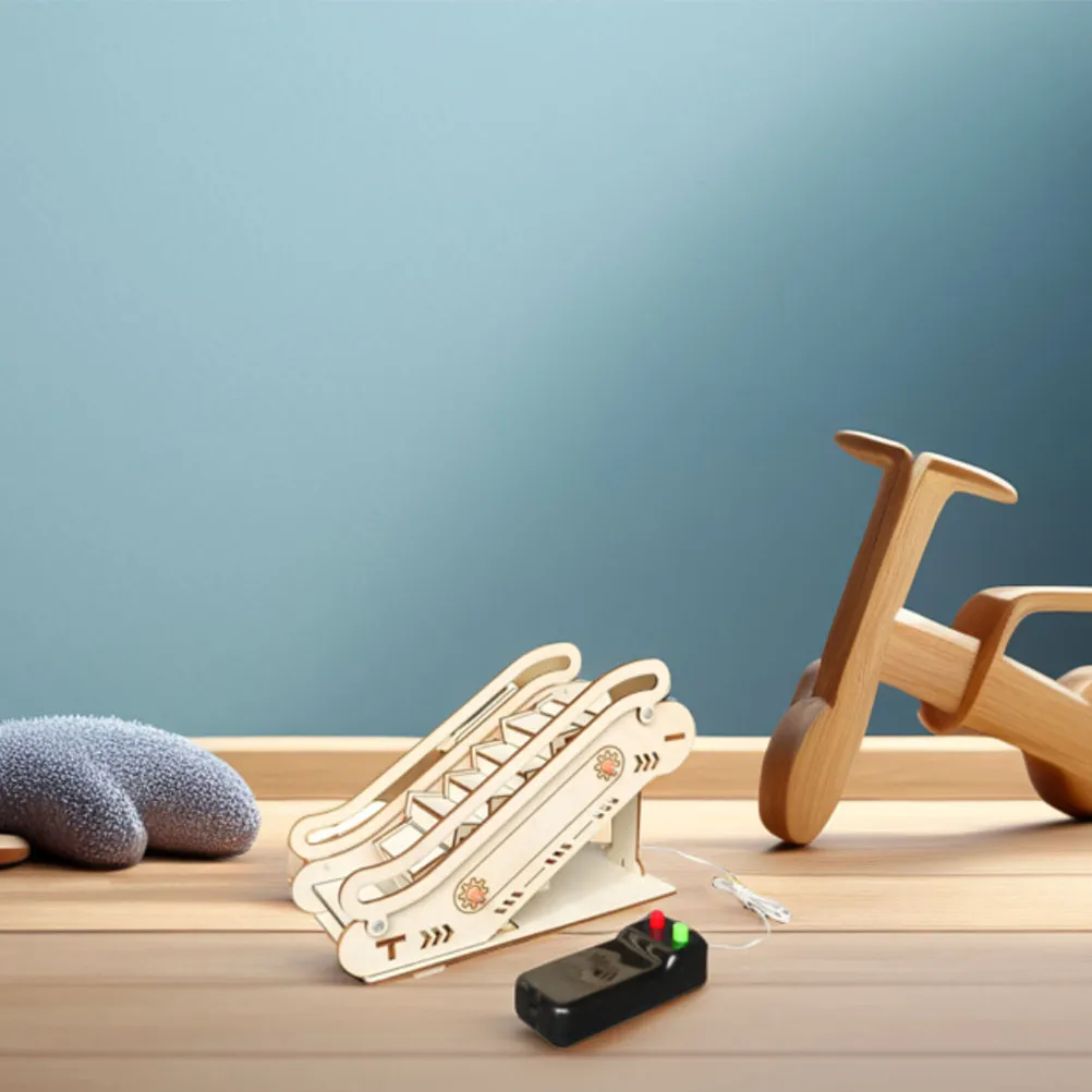 

Stem Educational Elevator Kit 3D Wooden Puzzle with Electric Motorized Conveyor Belt for Kids Adults Science Experiment Building