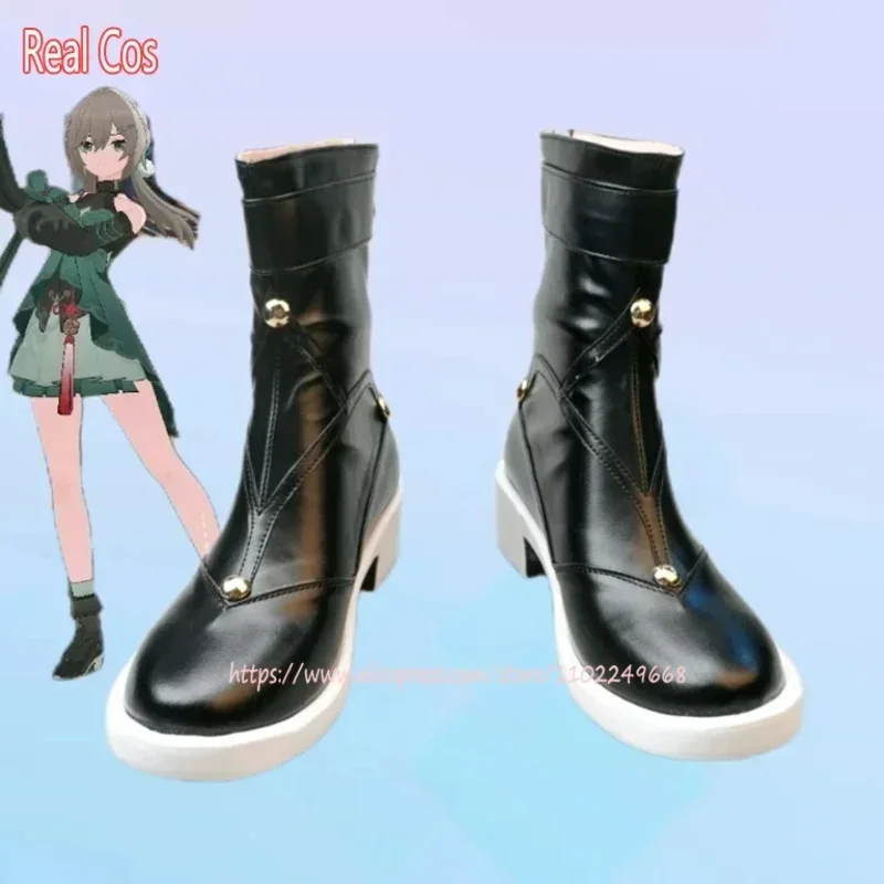

RealCos Qingque Cosplay Shoes Game Honkai: Star Rail Cosplay Props Halloween Carnival Boots PU Shoes Custom Made