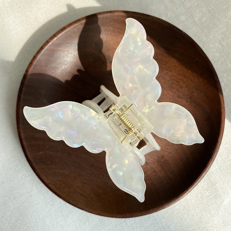 달콤한 나비 머리핀 여름 요정 클립 그라디언트 타이 염색 아세테이트 모자를 쓰고 있죠 여자 여자 스타일링 도구 바레트 헤어 액세서리