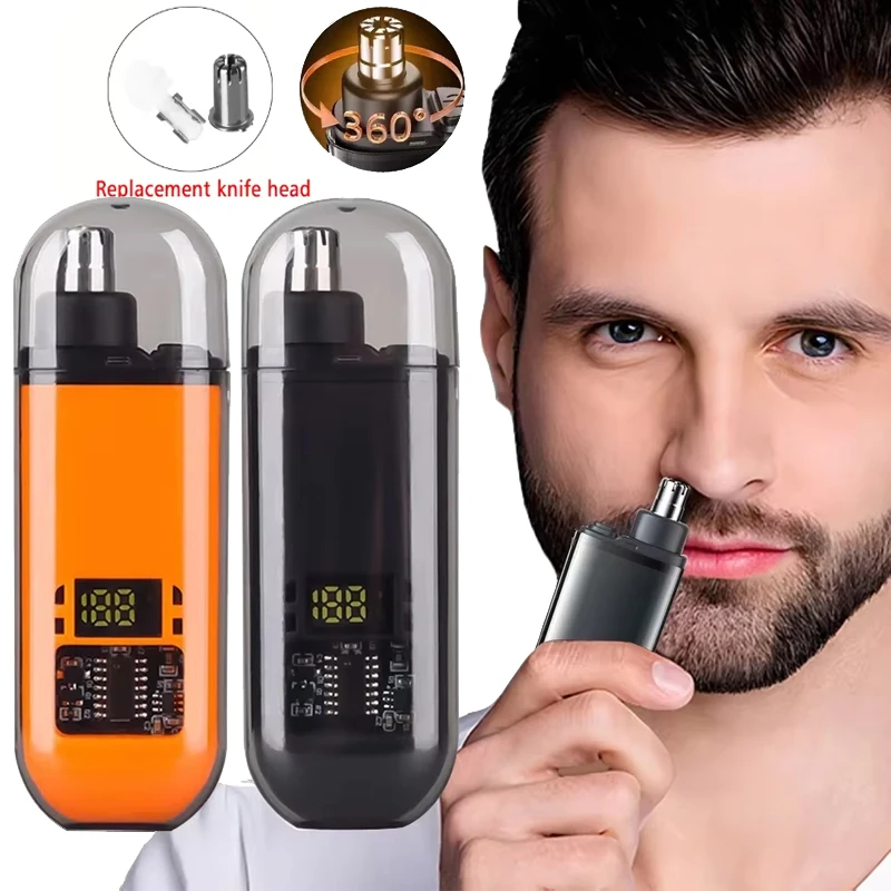 

2 In 1 Electric Portable Ear And Nose Hair Trimmer Clipper 2025 Christmas Gift Professional Painless Portable Eyebrow For Men