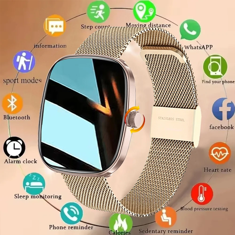 2026 Smart Watch Women Bluetooth Call Fitness Tracker Bracel