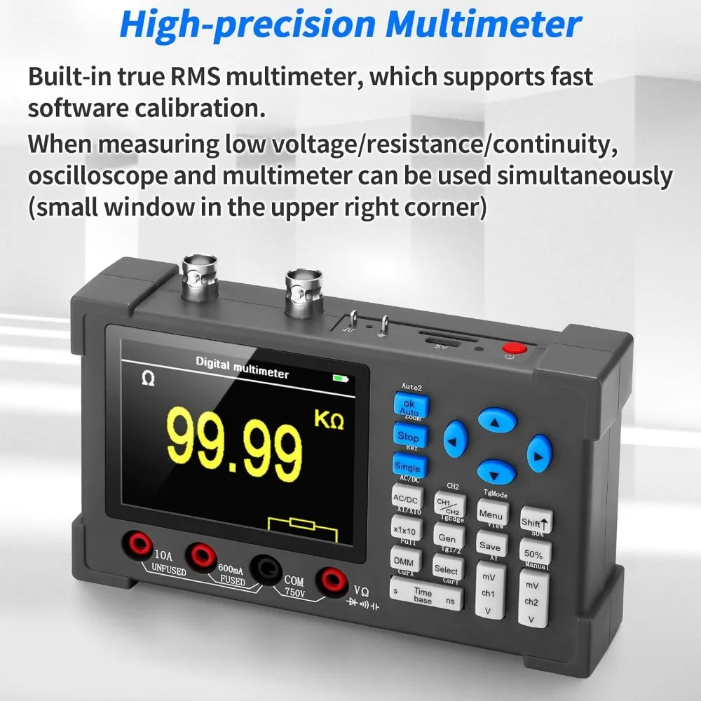 LCD Handheld Digital Oscilloscope Kit - 2 Channel 3.2" TFT 120Mhz Digital Oscilloscopes Portable 250MSa/s Sampling Rate
