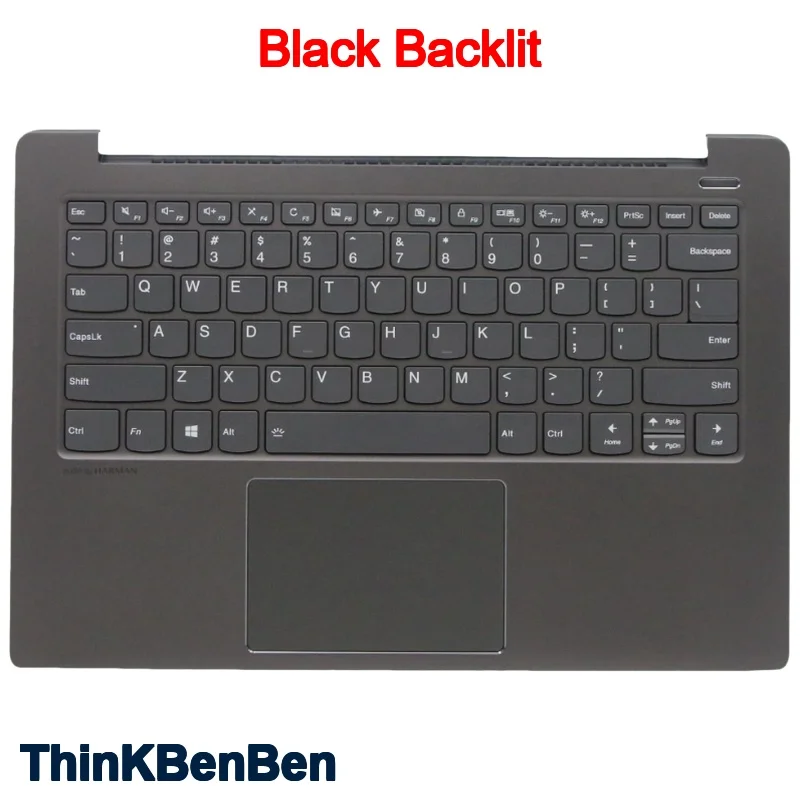 

Черный верхний корпус с подсветкой клавиатуры и подставкой для рук для Lenovo Ideapad 530S 14 14IKB 14ARR 5CB0R11579 5CB0R11897 5CB0R11785