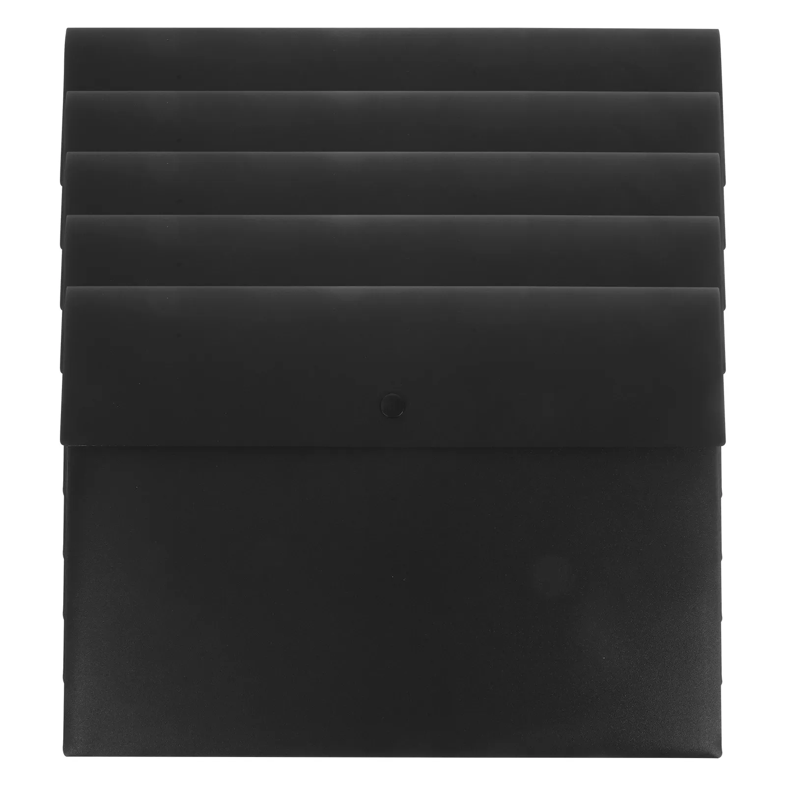 

5Pcs A4 Document Storage Bags Transparent Snap Type Pouches ABS Material File Pocket for School Supplies Office Supplies Receipt