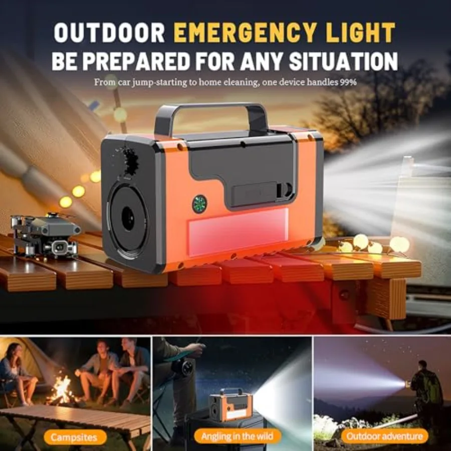 سيارة الانتقال كاتب مع ضاغط الهواء 5000A المحمولة بطارية السيارة الداعم نظيفة مكنسة كهربائية 12 فولت شاحن بطارية أيون الليثيوم 1