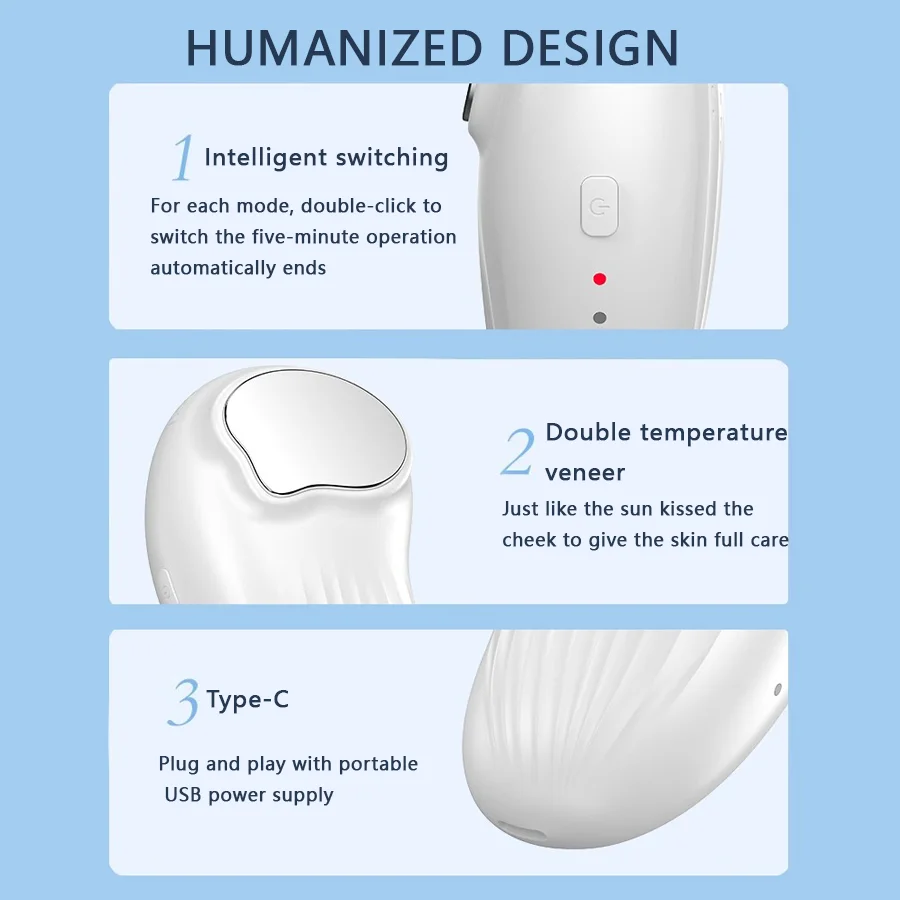 2025 Neue Gesichtsschönheitsmaschine, kalter und heißer Hammer für die Gesichtsstraffung, Hautstraffung, Schmerzlinderung, kühlendes Massagegerät