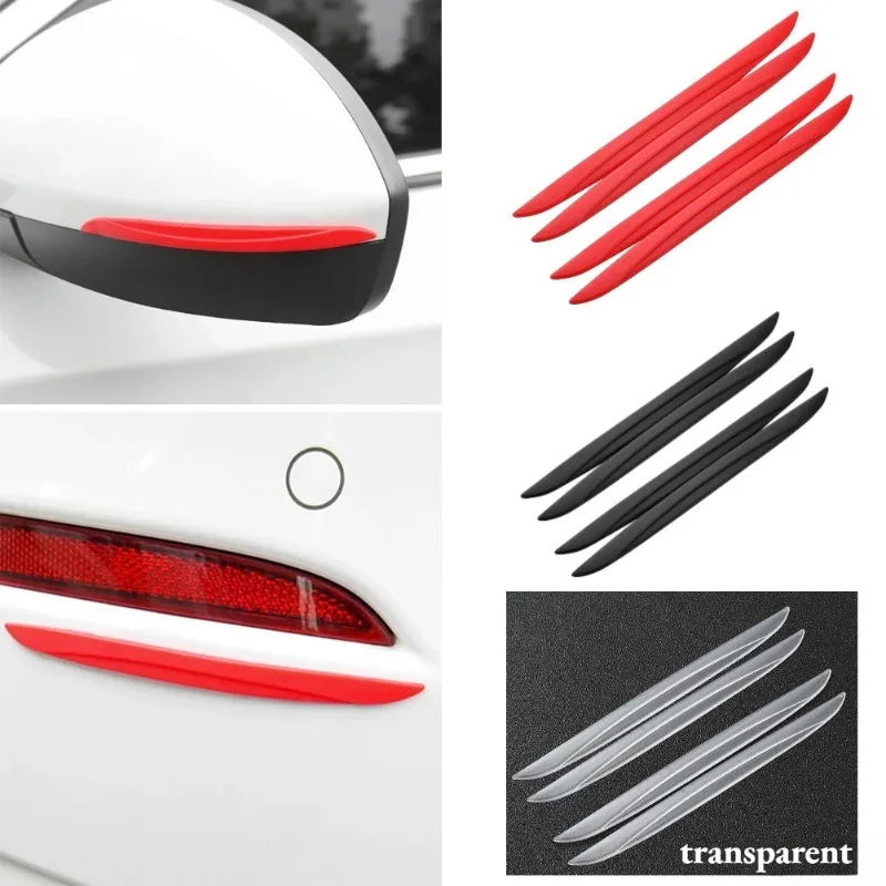 

Universal Scrape Guard Bumper Guards Car Door Edge Protector Rearview Mirror Protection Sticker Protective Strip Parts 4PCS/Set