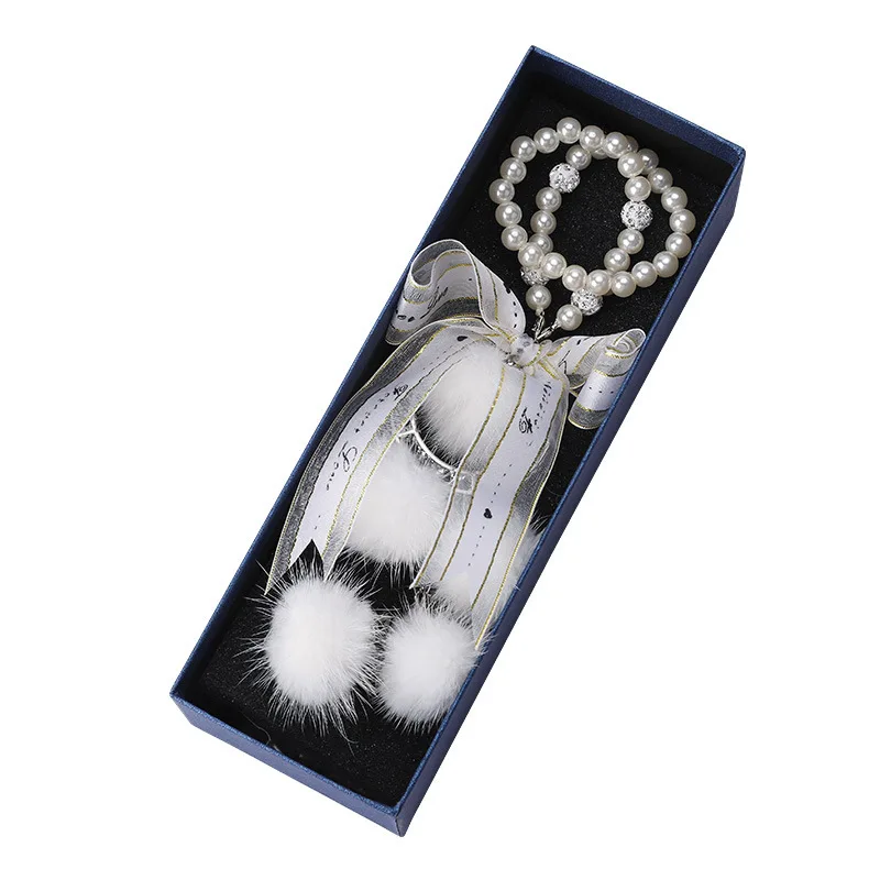 Fashion Diamond Car Accessorie Bling Hairball Pendant Auto Rearview Mirror Pendant Birthday Gift Auto Decoraction Ornaments