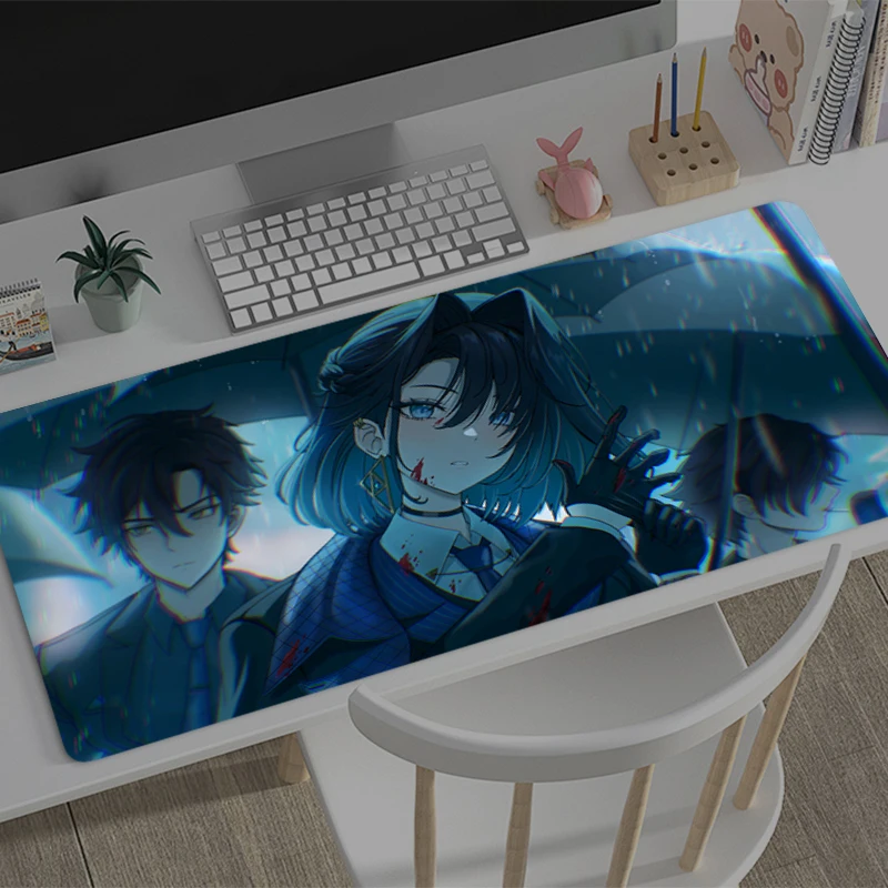 Mouse Pad Large Hololive Ouro Kronii Gamer Keyboard Mat Pads Gaming Desk Protector Laptops Mousepad Deskmat PC carpet Mousepad