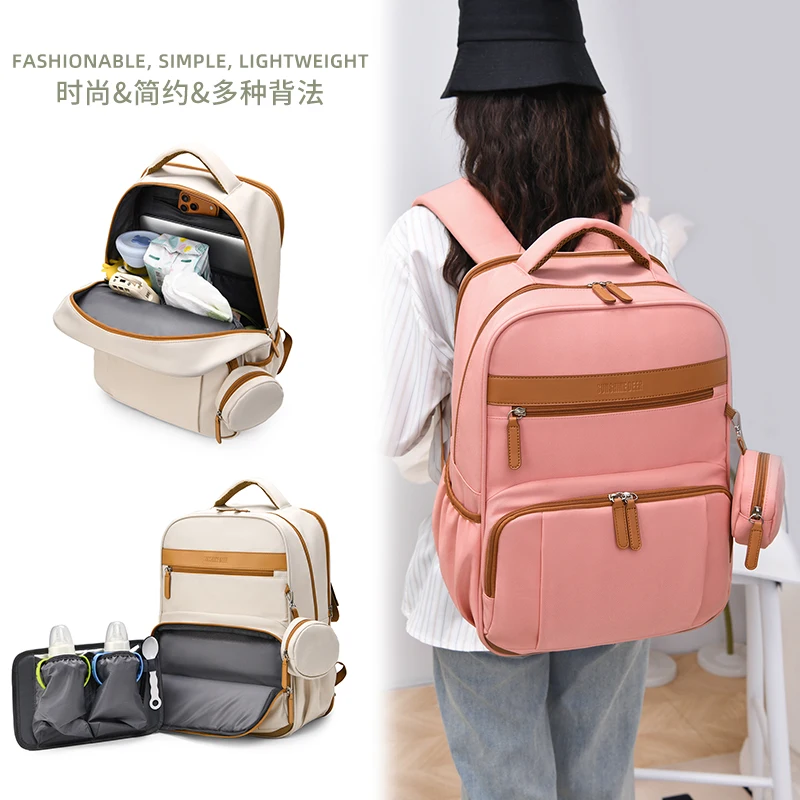 

Women's Large Capacity Laptop Backpack Multi-Pocket Travel Rucksack with Detachable Pouch Lightweight College & Work Daypack
