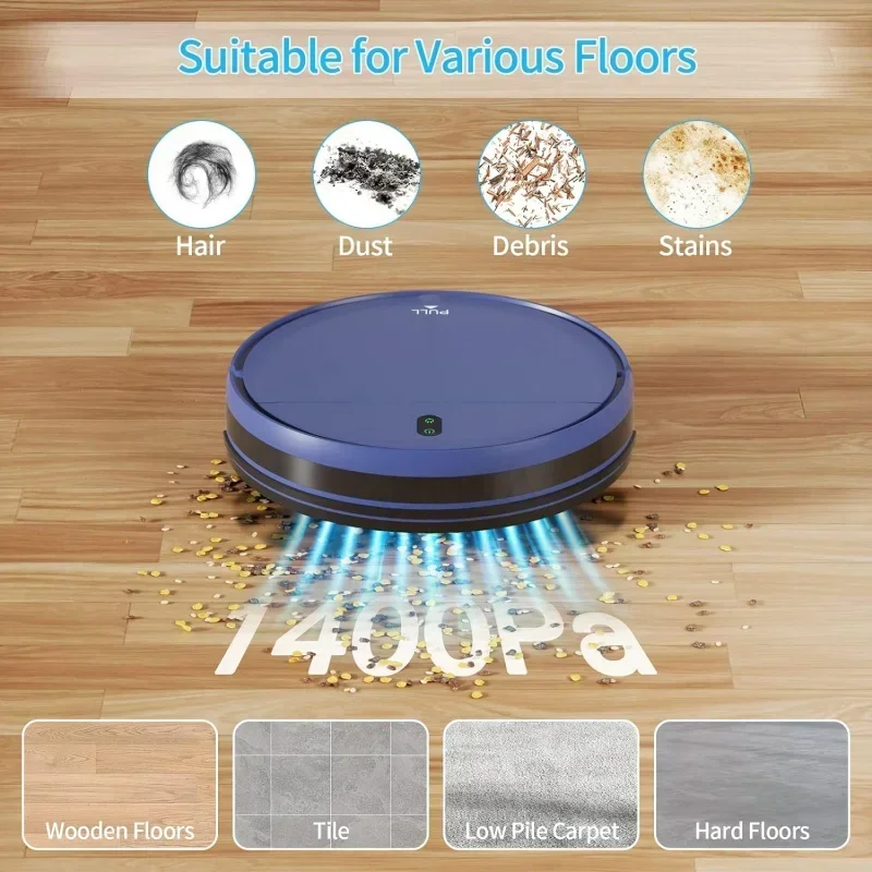 QWZCWA Robot Vacuum,&Mop Combo with Schedule,Self-Charging  Cleaner Compatible with WiFi/APP/Alexa