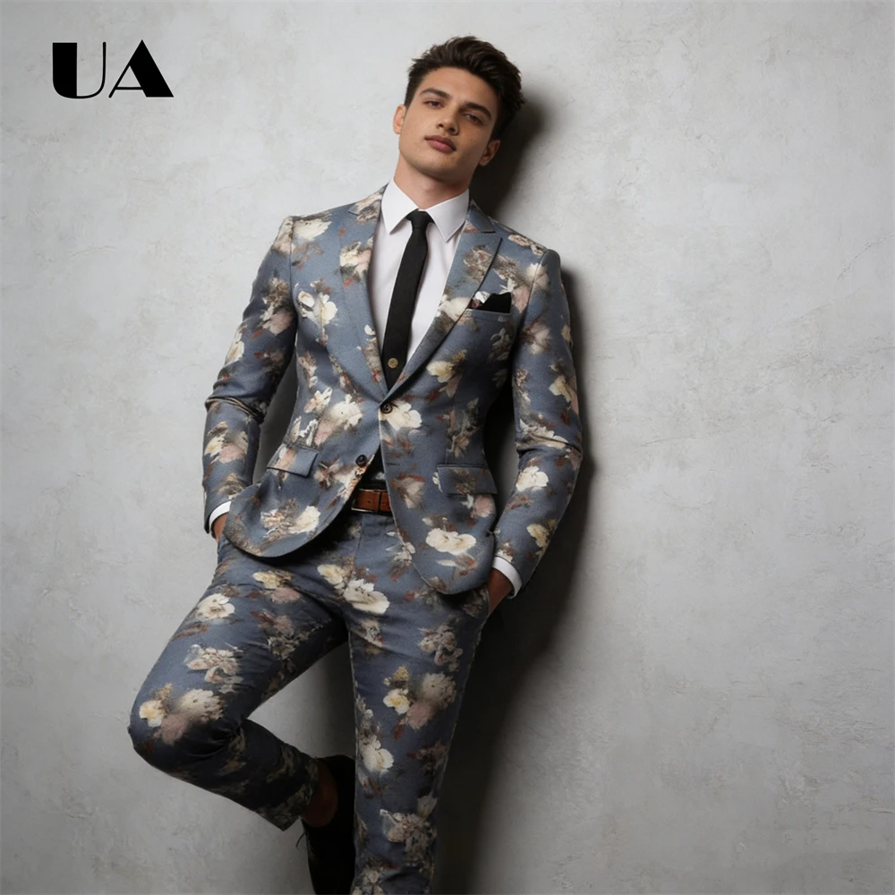 

Unique Pattern Wedding & Party Blazer Set Digital Print Blazer & Pants Set Sizes XS-4XL Available Contemporary Print Suit