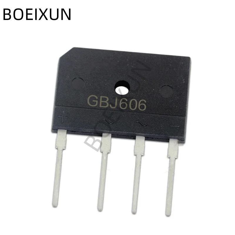 5Pcs GBJ606 Bridge Rectifier 6A/600V GBJ6J Bridge Stack Can Cut GBJ Footprint Flat Bridge