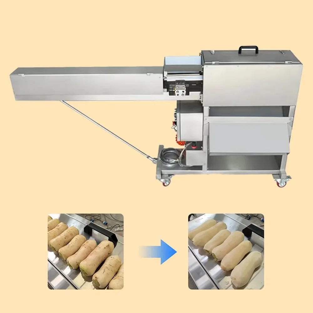 Commercial Electric Carrot Peeling Machine Stainless Steel Radish Peeler Heavy Duty Vegetable Processing Tool for