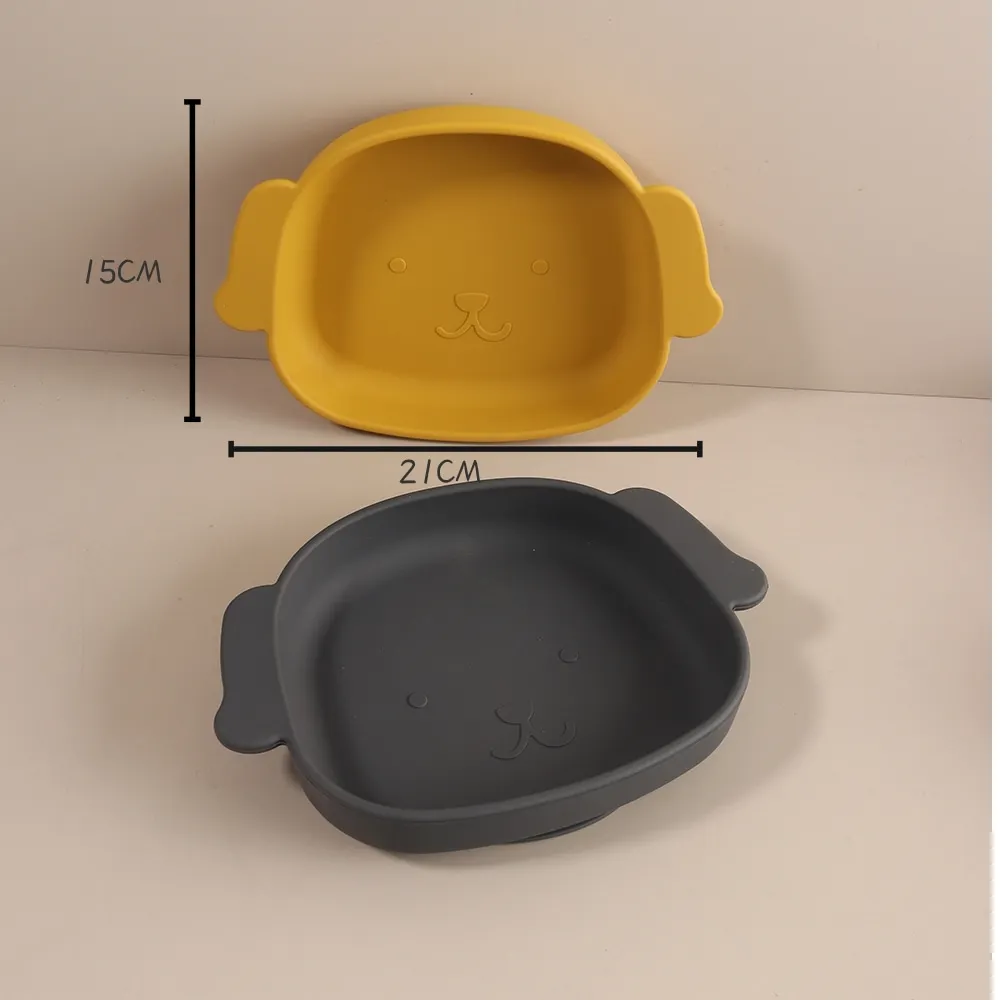 Personalised Baby Bear Shape Silicone Feeding Plate My First Bear Plate | Custom Name & Strong Suction for Easy Feeding