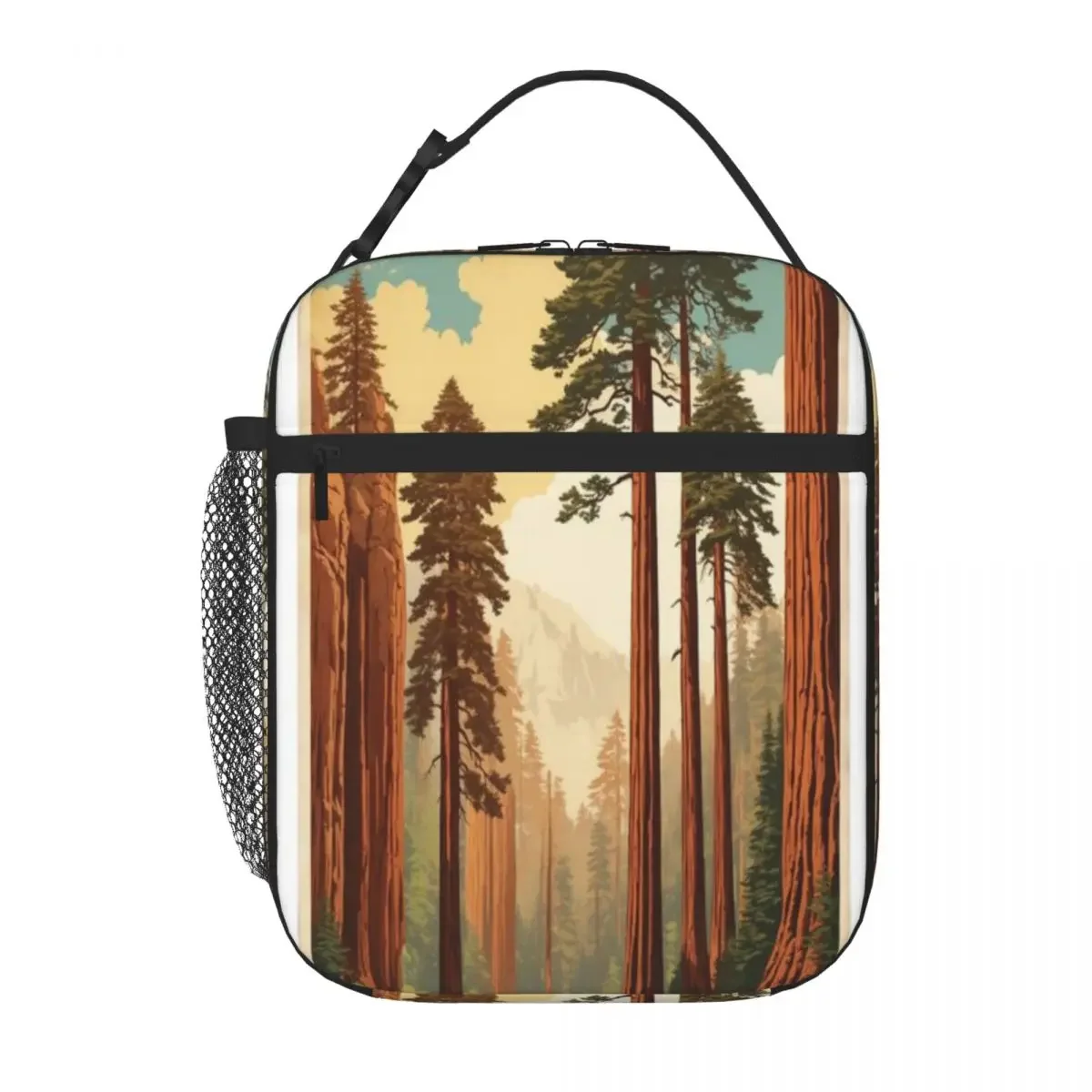 Hot Sale Redwood National Park USA Vintage Travel Tourism Luxury Food Tote Bag Park Picnic Travel Lunch Bag