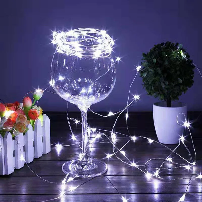 تشمل بطارية صغيرة الجنية LED سلسلة أسلاك نحاسية ضوء 3 طرق عيد الميلاد الزفاف جارلاند المنزل حفلة في الهواء الطلق حديقة الديكور