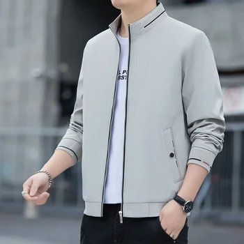 Spring Autumn New Big Kids Sports and Leisure Jacket Fashion Trend Windproof Stand Up Collar Comfortable Breathable Jacket