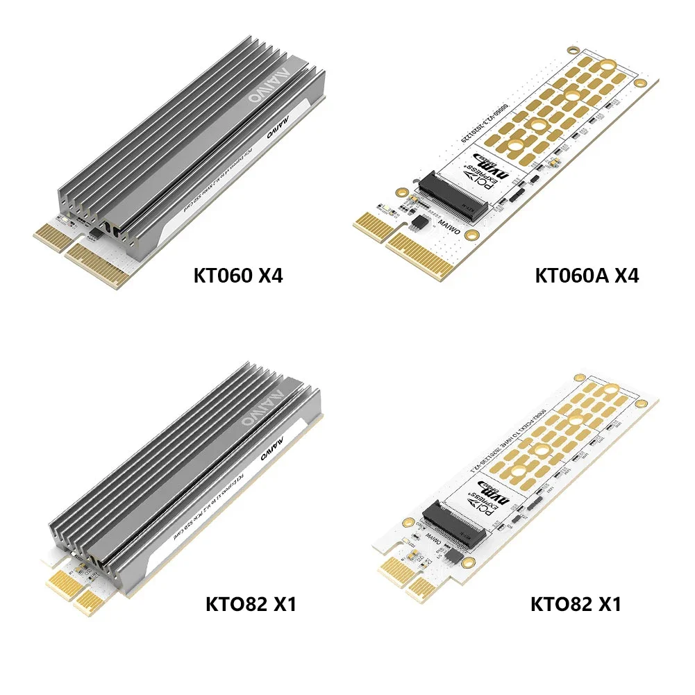 MAIWO PCIE X1 naar M.2 M Key NVME Riser Adapter Card Board HDD 32Gbps M2 MKey Uitbreidingskaart RGB Computer Adapter 2280 HDD SSD