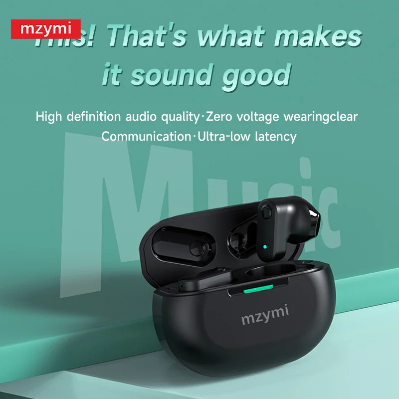 mzymi T89 Bluetooth 5.3 Earphones Hifi Sound True Wireless Headphones Sports Headsets Waterproof TWS Earbuds With Mic For XIAOMI