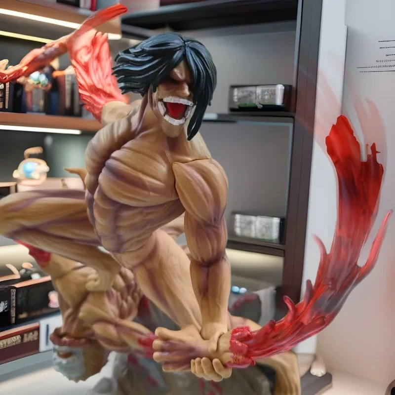 29cm/11.4 polegada eren jaeger anime ataque em titã figura de ação jaeger pvc modelo estátua boneca decoração colecionável estatueta brinquedos