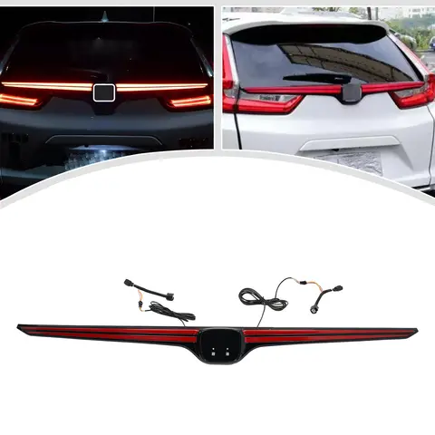 Tylna lampa LED do bagażnika Honda CRV 2017-2022, czarny połysk, tylna lampa hamowania do bagażnika, lewa i prawa