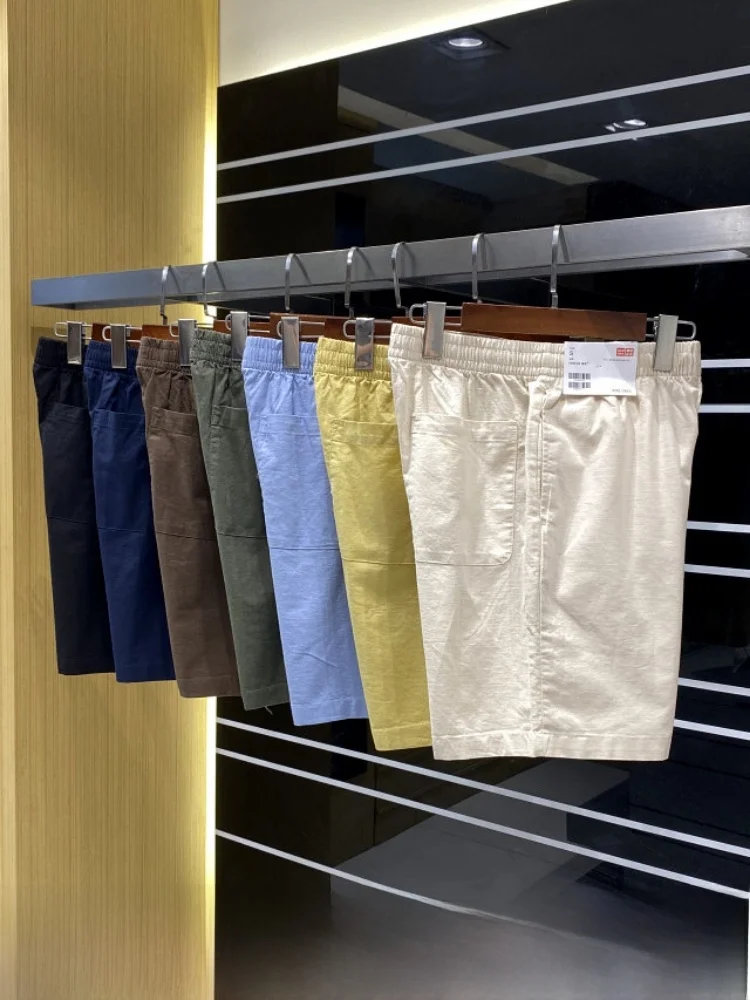 Casual Cotton Linen Blend Short Pants Cool Sensation Breathable Summer Men Women Skin Friendly Versatile Comfortable Leisure ...