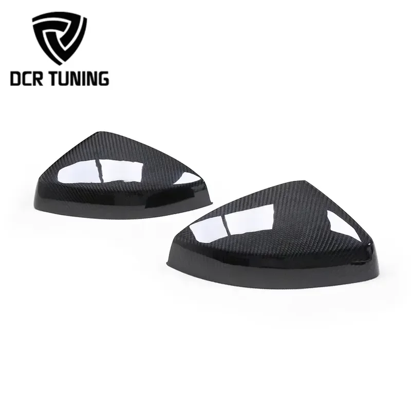 For Audi Dry Carbon Fiber Front Mirror Cover Stick on Type  A3 S3 RS3 Exterior Modification Parts