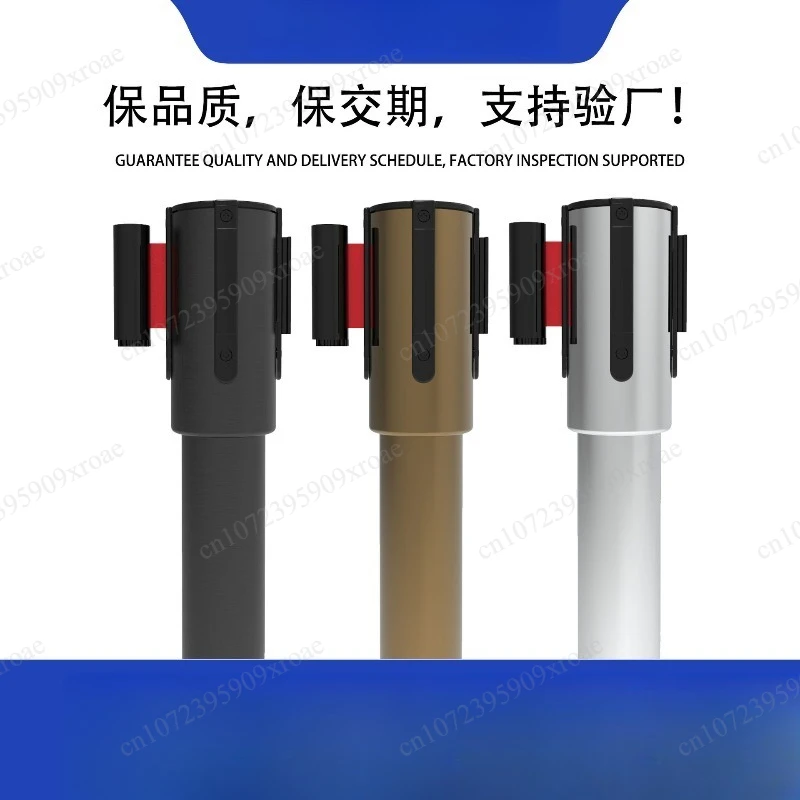 1m Retractable Crowd Control Belt Stainless Steel Wall Mount Stanchion Barrier Bank Hotel Queue Guidance Isolation Railing