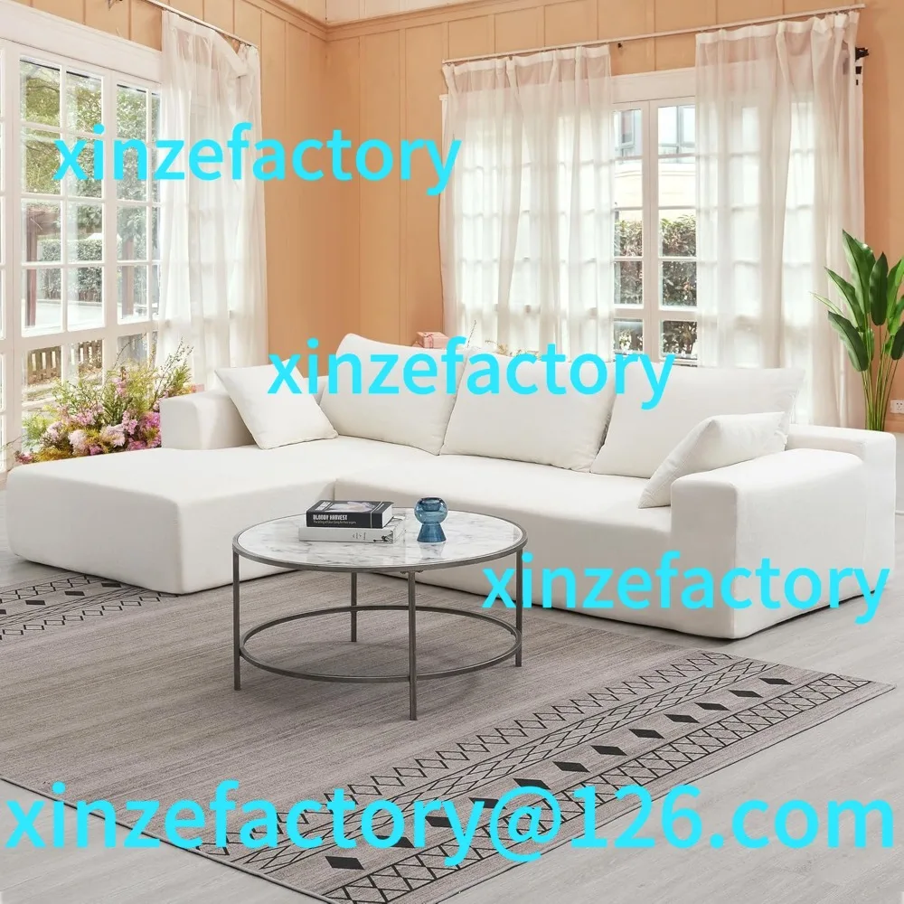 

Customizable Modular Sectional Living Room Modern Minimalist Style Couch, Chenille Upholstered Sleeper Sofa