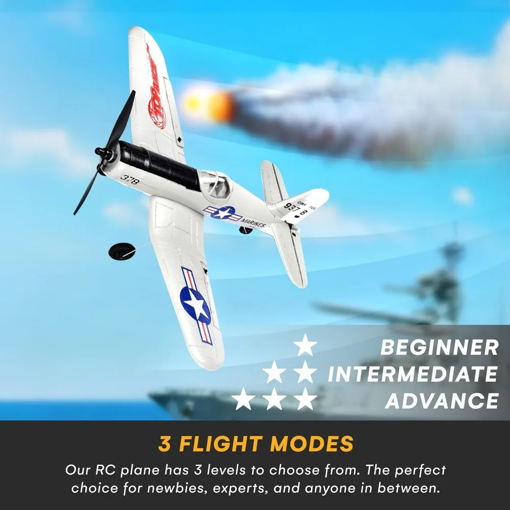 Advanced 4-Channel RC Airplane for Adults - Ready to Fly with Foam Construction