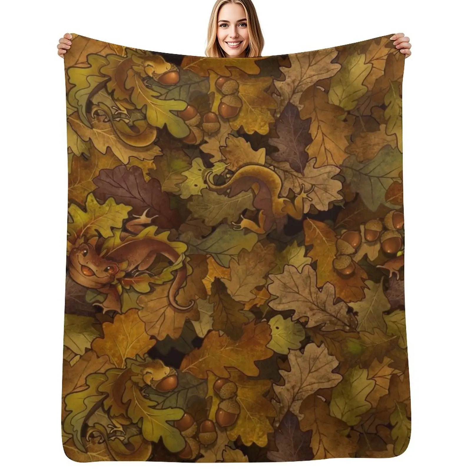 

Oak Tree Dracorn Throw Blanket Flannel Fleece Soft Warm Throw Blanket