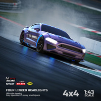 Mini 1/43 Scale 4WD RC Car Drift 4x4 Racing Independent Damping LED Lamplight 2.4G Anti-Jamming Strong Power Remote Control Toy