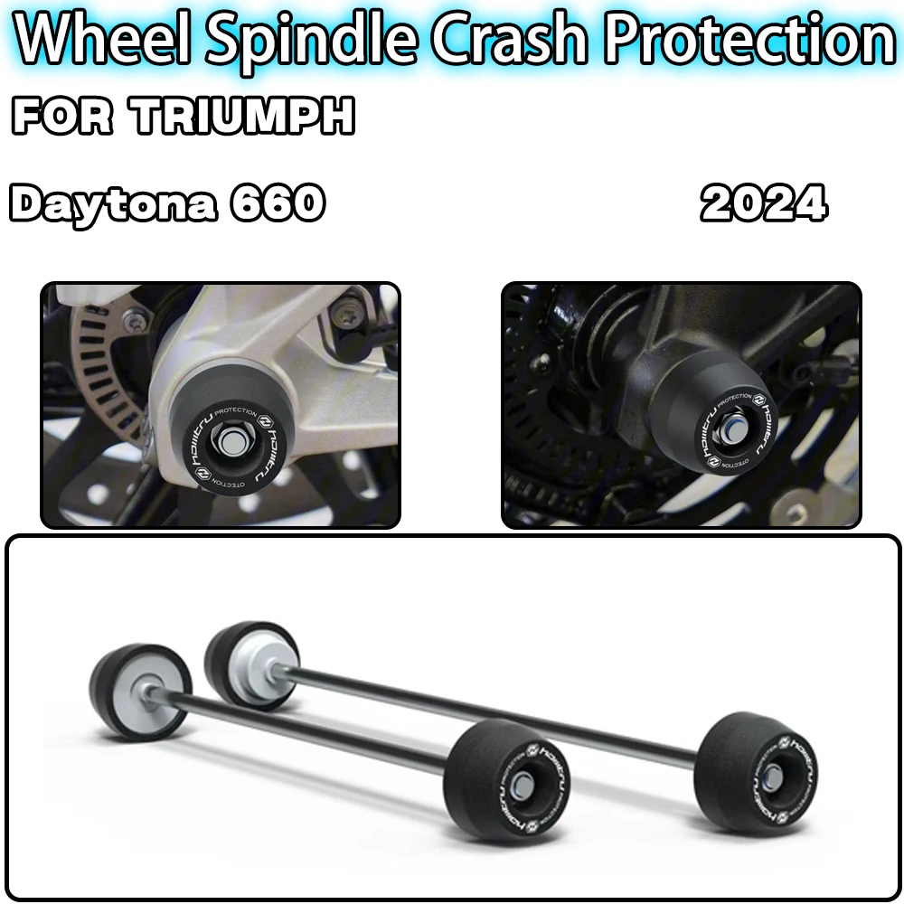 For TRIUMPH Daytona 660 2024 Motorcycle accessories Front Rear Wheel Spindle Crash landing Protector