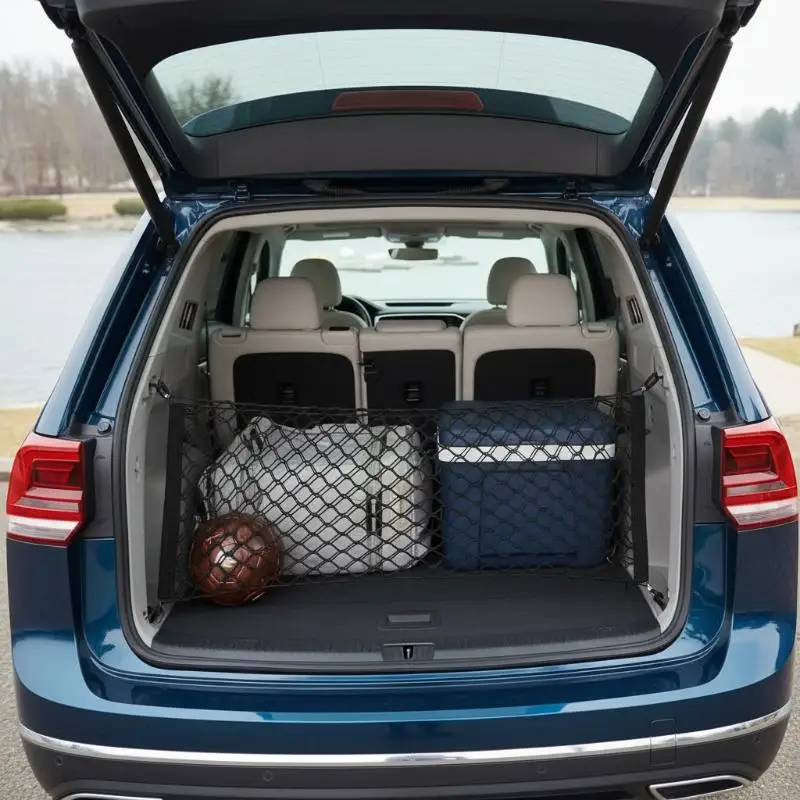 Efficient Universal SUV Cargo Net Trunk Organizer Mesh Flexible for Maximum Storage Needs