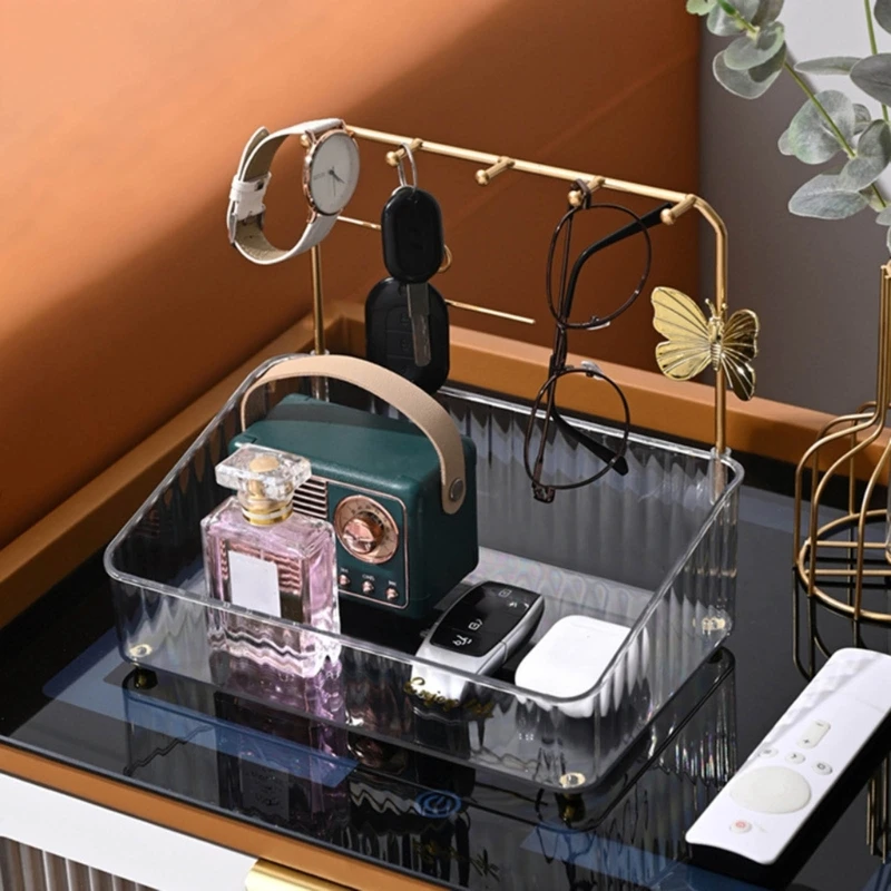 Necklace Holder Rack Dressing Multi-function Hanging Storage Jewelry Earring Stand Display Organizer with Earring Tray Y3NC