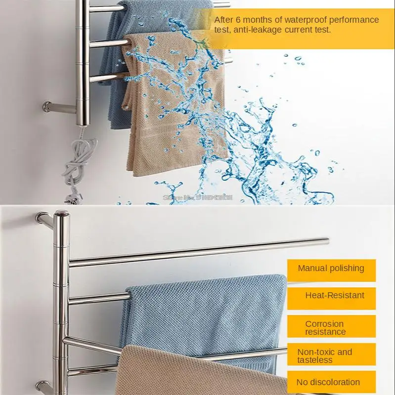 Multi-layer Towel Rack Thermostatic Intelligent Stainless Steel Electric Heating Towel Rack Bathroom Towel Rack