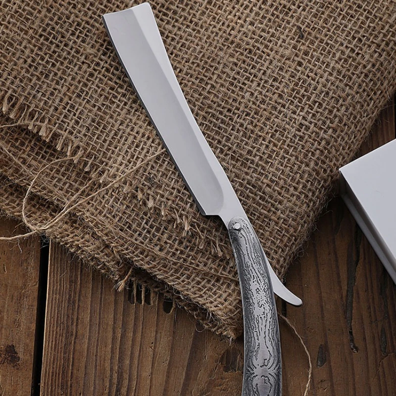Large Size Stainless Steel Straight Razor for Men Traditional Sharp Manual Shaving Razor Beard And Facial Hair Remover Tool view 5