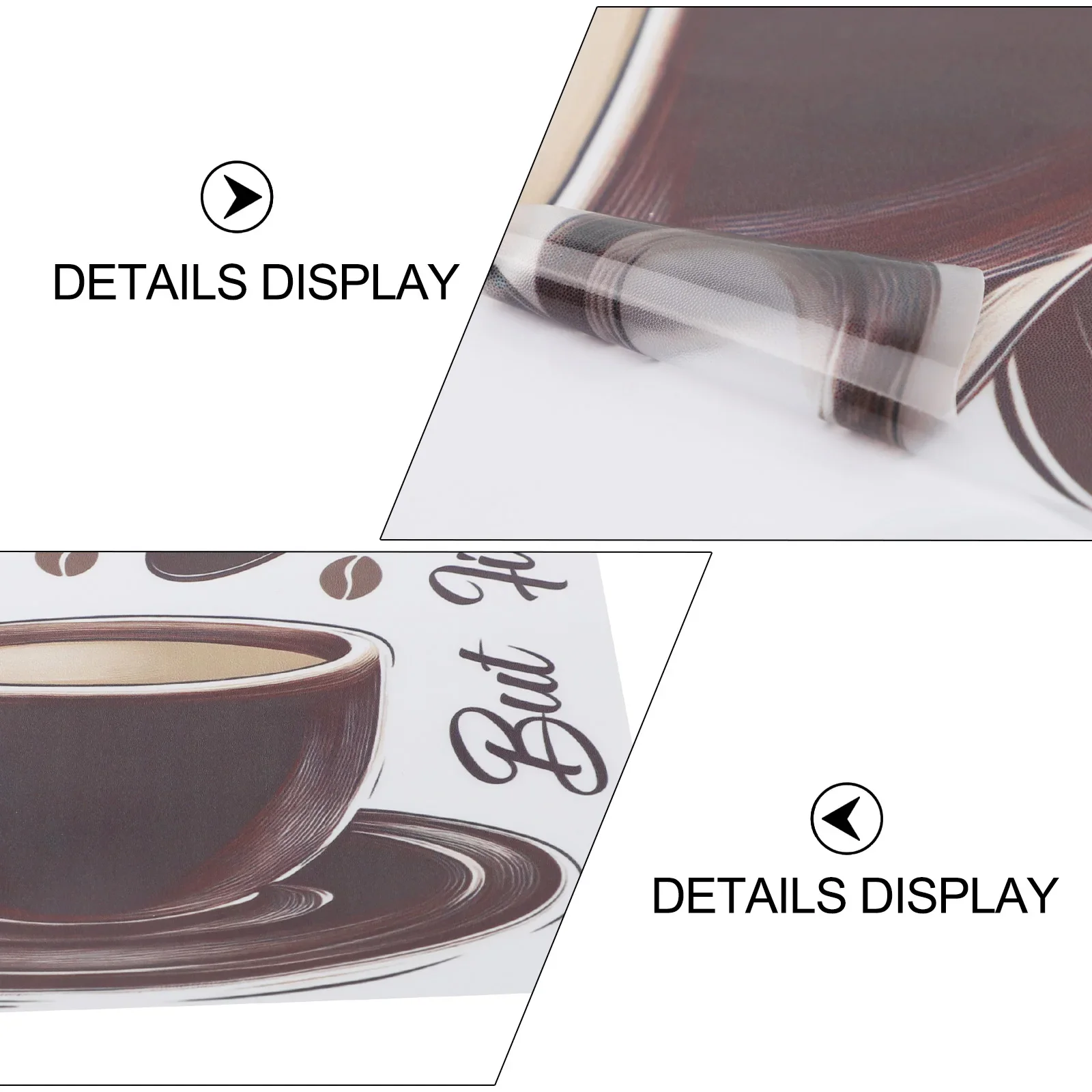 Caf Wall Sticker Creative Wall Decor Artistic Kitchen Touch Coffee Culture Artwork Easy Application Removable Wall Sticker