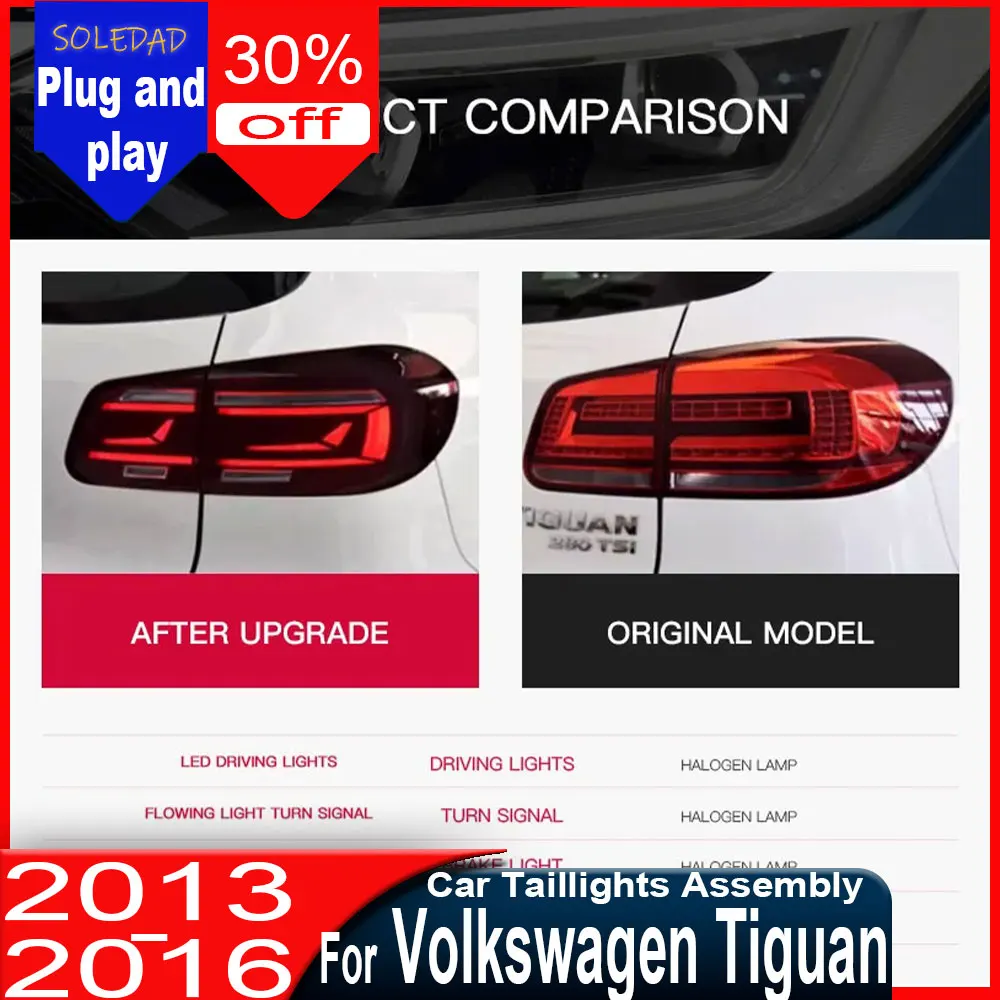 Car taillight For Tiguan 2013 2014 2015 2016 LED Auto Taillight Assembly Upgrade Signal Lamp Tool Accessories