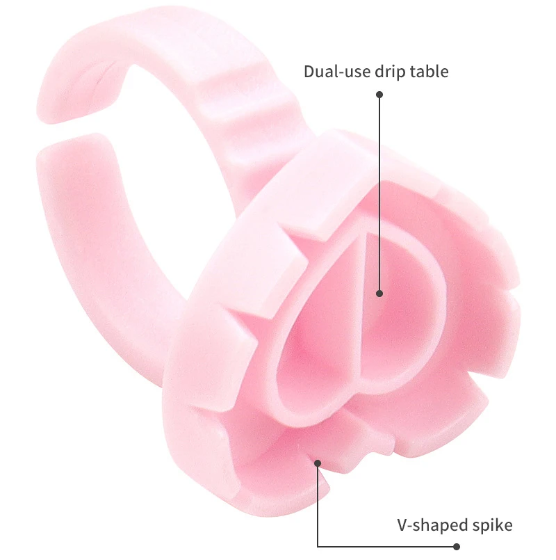 50/100 Pz All'ingrosso Usa E Getta Colla Per Ciglia Ventilatore Tazza Anelli Titolare Contenitore Pigmento Del Tatuaggio Strumenti di Estensione Delle Ciglia Lash Forniture