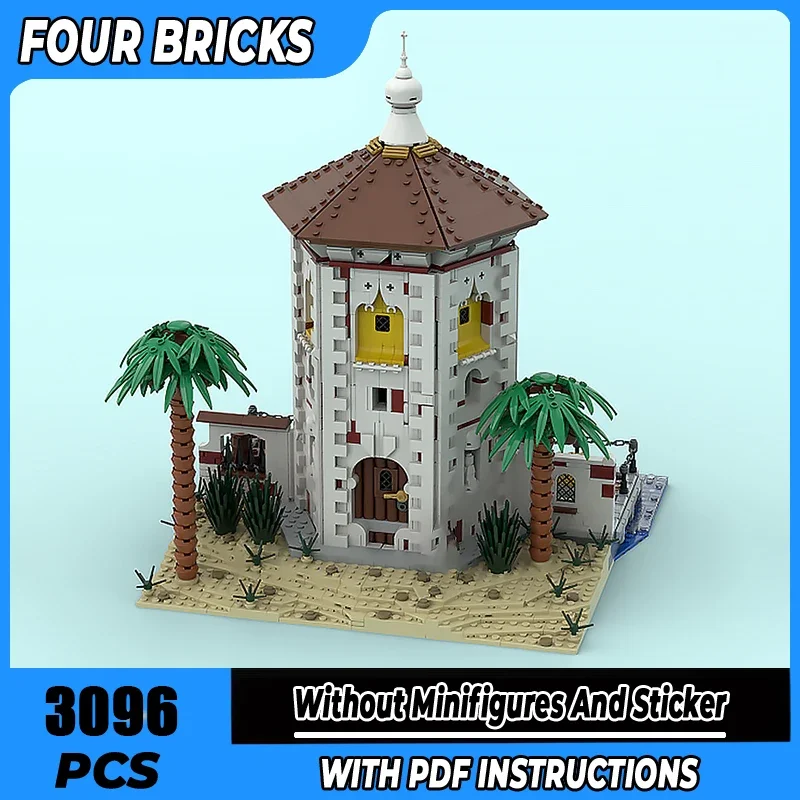 

Pirate Island Scene Moc Building Blocks La Torre Dorada Tech Module Brick Model Gift Christmas Toy DIY Set Assembly！