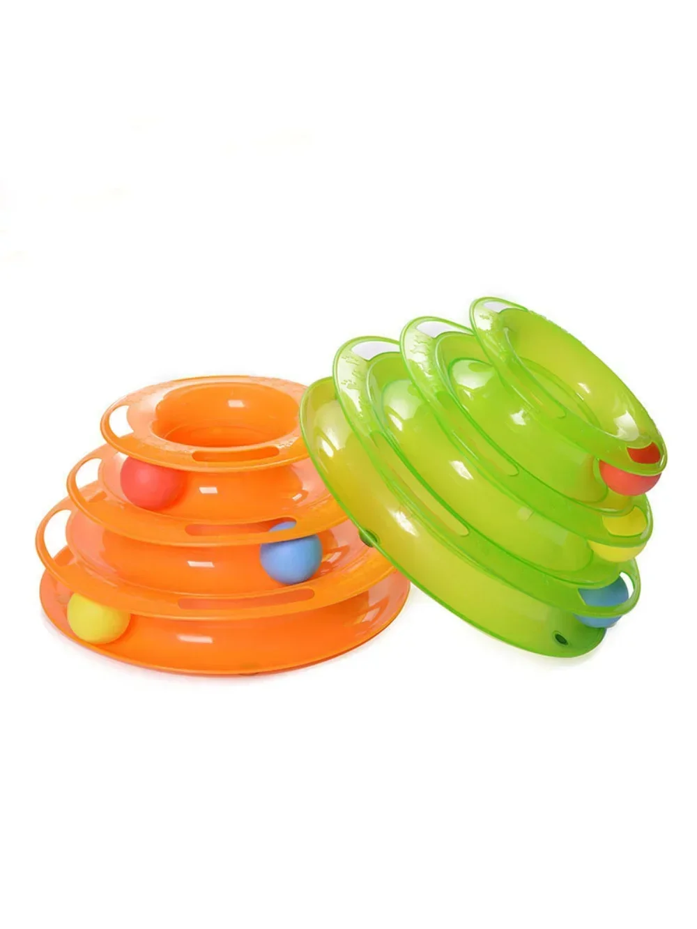 

Pet Cat Toy Three-layer Ball Cat Turntable Interactive Educational Track Toy Space Tower Play Plate Pet Supplies