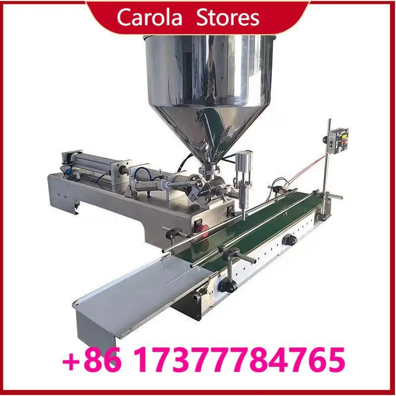 2000ML Stirring Paste Filling Machine, Cream Yogurt Shampoo Juice with Fruit Granule Quantitative Filler for
