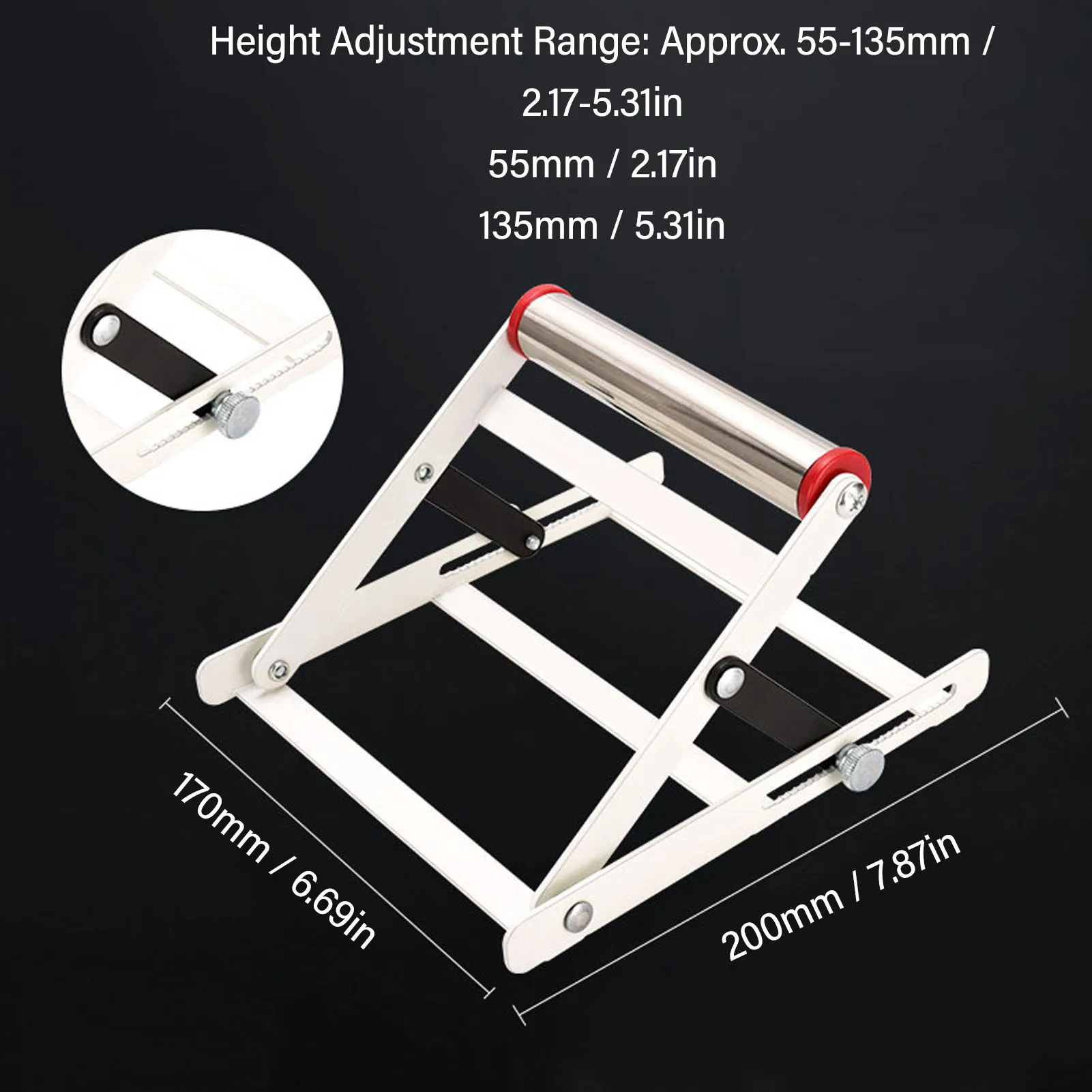 Estrutura de suporte ajustável para máquina de corte, suporte de material de bancada de trabalho de 55-135mm de altura para corte de precisão