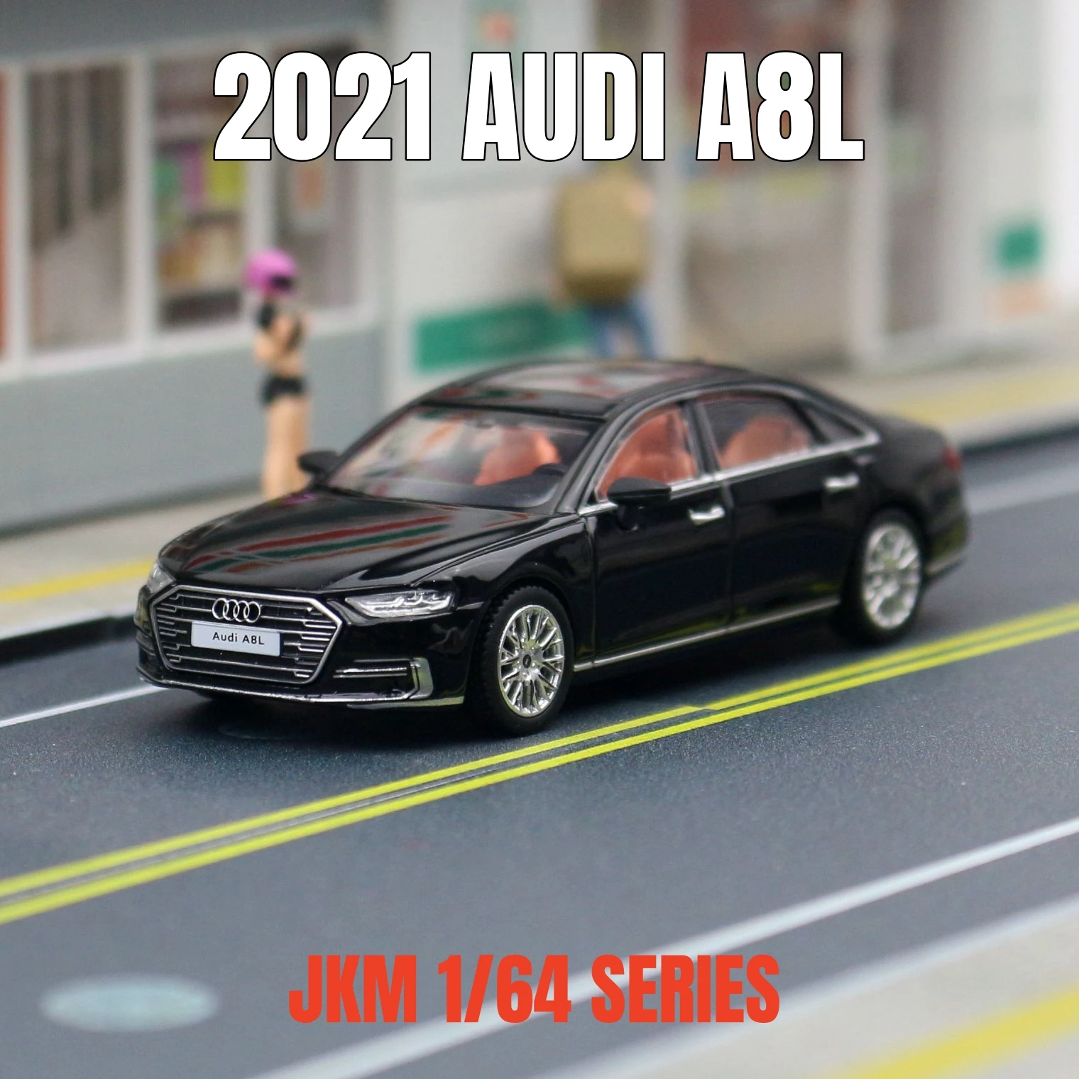 Audi A8 Sedan Miniature Model Toy, 1:64 Rodas Livres, Veículo Automóvel, Liga Fundida, Coleção Premium, Presente para o Natal, Meninos