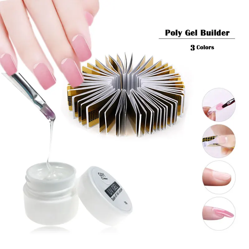 LIMEGIRL エクステンドネイル UV ジェル 5 グラムクリアホワイトピンクビルダージェルポリッシュエクステンド/強化爪ペーストしっかり簡単にマニキュアを削除