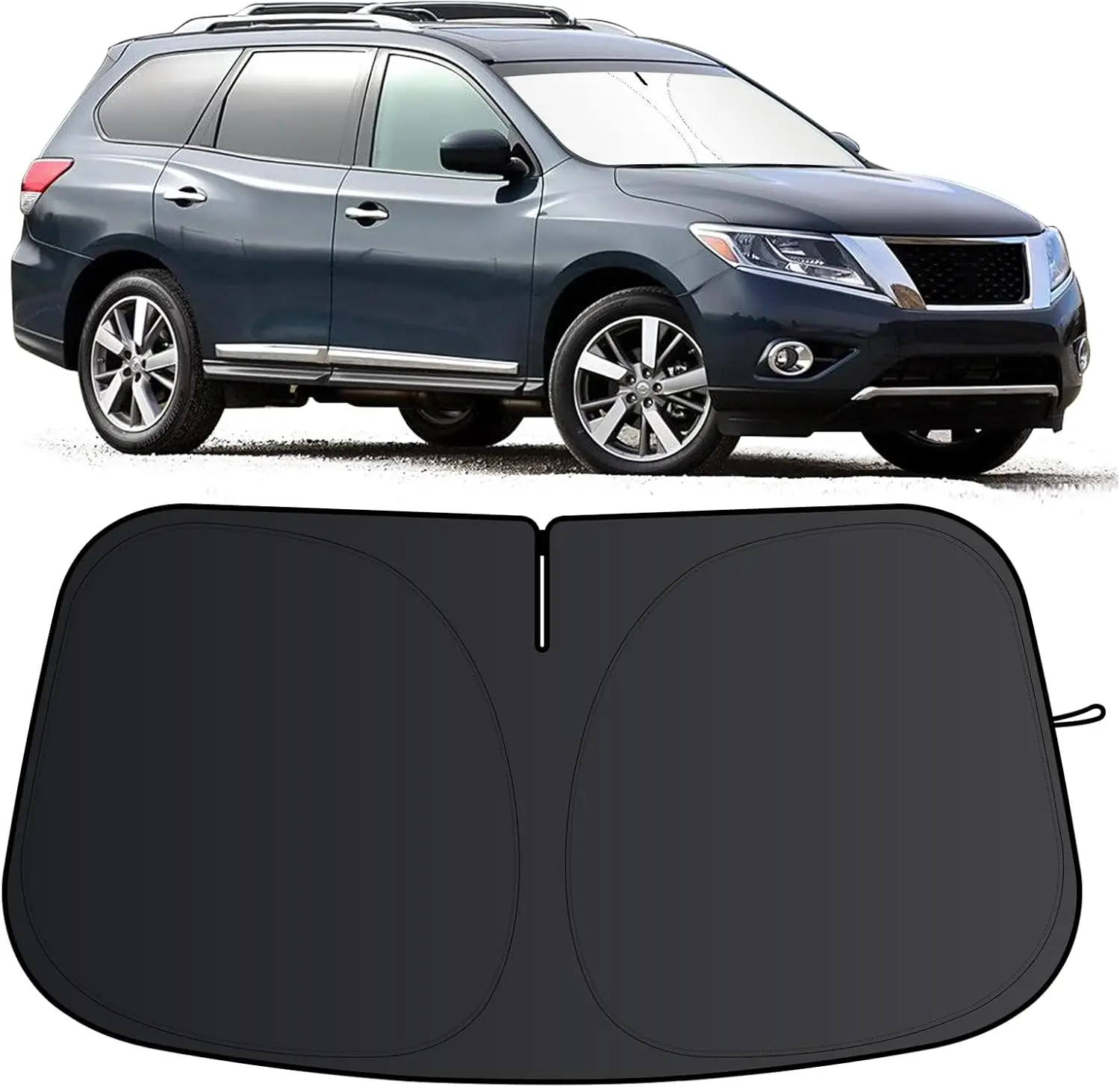 

Windshield Sun Shade for Nissan Pathfinder 2013-2020 Foldable Sun Visor Protector for Pathfinder Accessories Sunshade Car Front