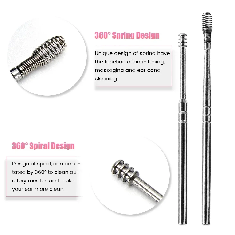 Stainless Steel Earwax Remover Kit 6 Piece Ear Cleaning Tools_voghion.com