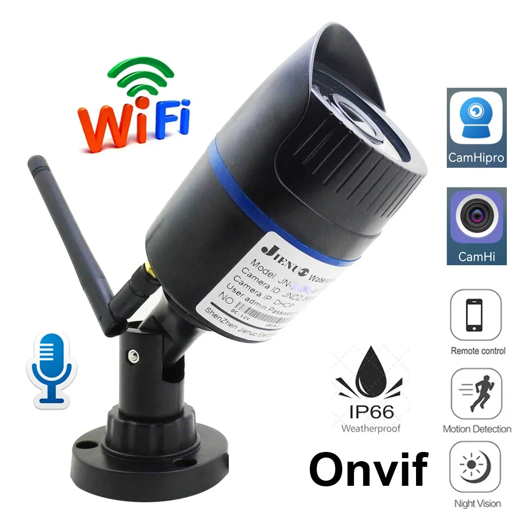 1080P Wifi  Camera IP Cctv Security Wireless Infrared Video Audio Surveillance Outdoor Waterproof  Cam Ipcam Onvif